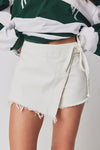 Free People Emmy Denim Skort White