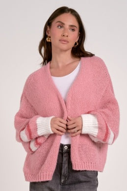 Elan Pink Cardigan Sweater